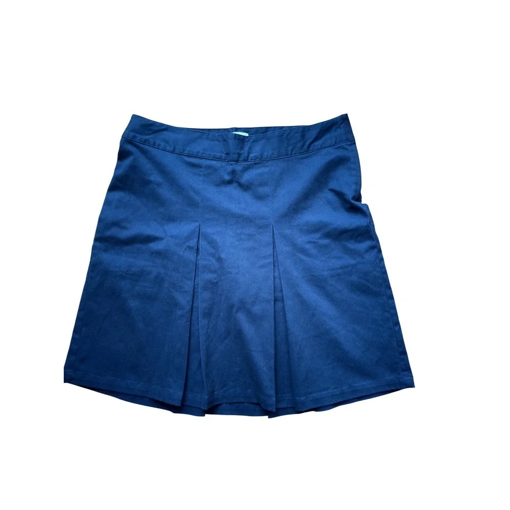 Cat & Jack Girls Navy Blue Pleated Skirt School Uniform Size 18
